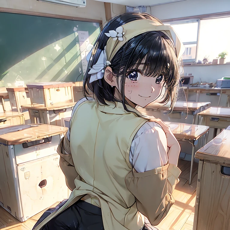 Tabletop、Highest quality、Ultra-high resolution、8k、Professional Lighting、Photon Mapping、teleportation、Written by hand、Anime Face、Browsing Caution、1 girl、alone、cute:1.5、:1.4、(school uniform:1.3)、Are standing:1.6、(School classroom:1.5)、pain、blush:1.5、Kneel:1.6、 ((Butt Exposure:1.6))、Highest quality、Unbelievably ridiculous、Eye for detail、smile、(Micro Skirt:1.5)、(Butt hole closeup:1.6)、(Looking Back:1.4)、、((black short hair headband:1.2))、No pants、The lower half of the body is fully visible、