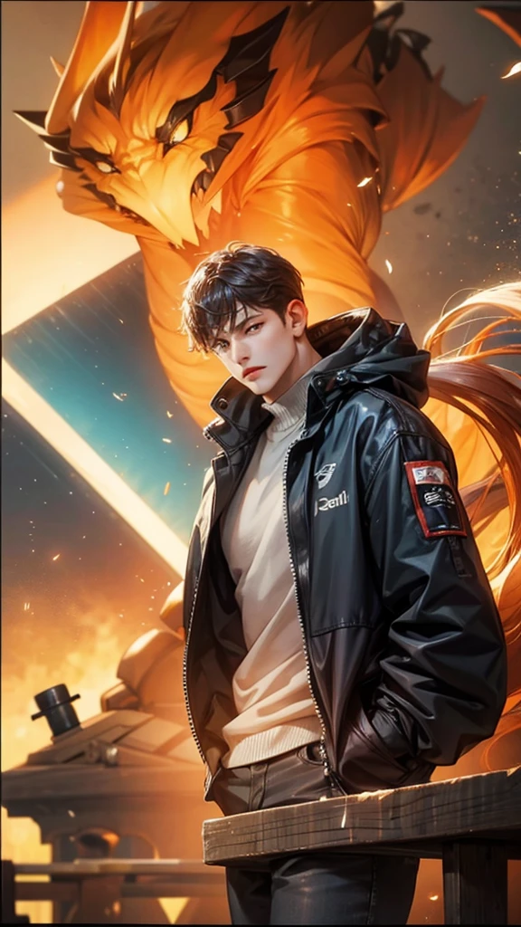 The has has his hands in his pocket