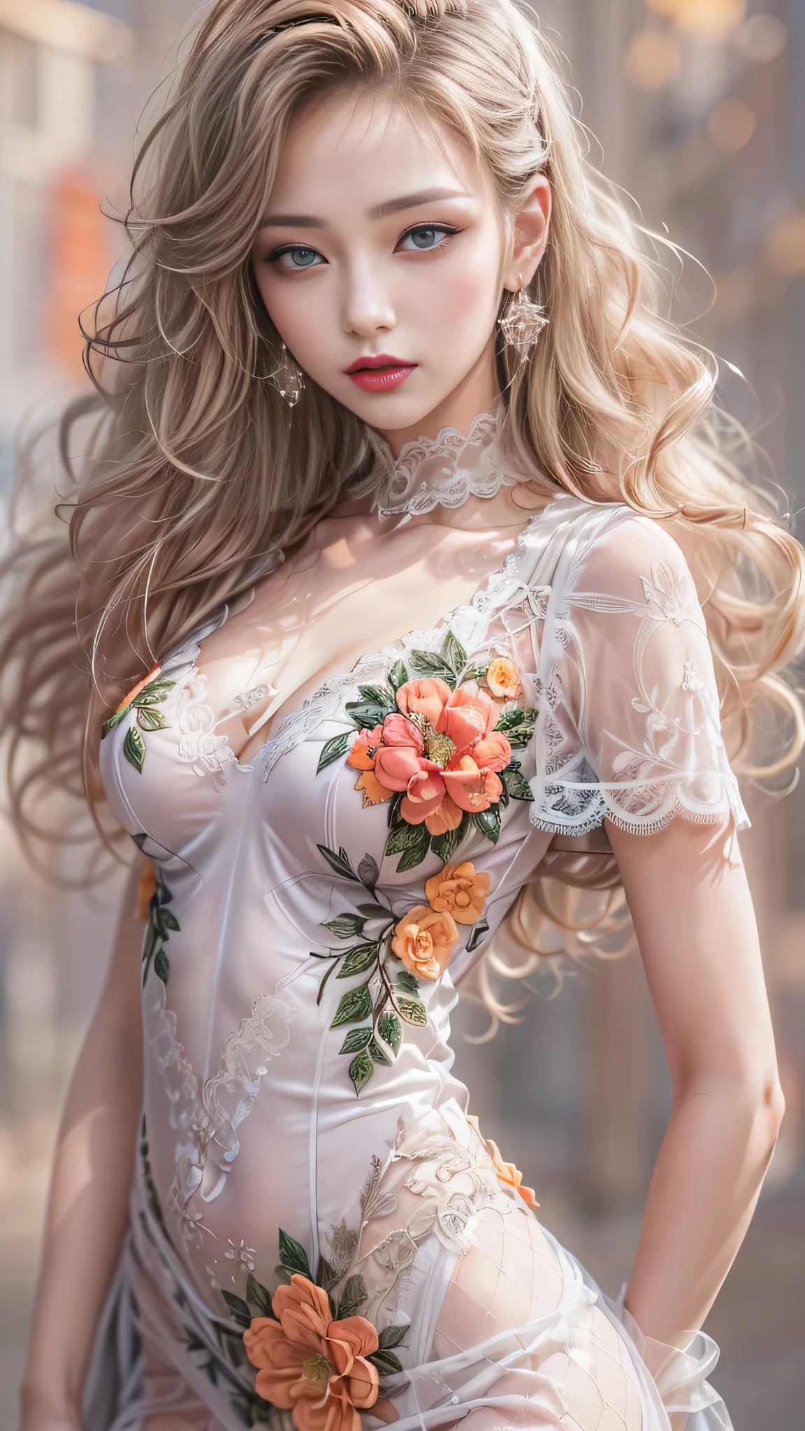 Realistic, High resolution, Soft Light,1 Japanese woman with a slim figure, Age 25, alone, Hip Up, Glowing Skin, (Detailed face),{(Completely naked:1.4), flower body painting:1.3}, night, blonde, Wavy Hair, spouse, Inviting eyes, The spouse&#39;perspective, Attractive appearance, Sexy smile, Perfect Style, Perfect balance, Fine skin, Naughty look, I can see your chest, big, Hard, Swaying bust, Hard nipples, Cruise ship luxury suite