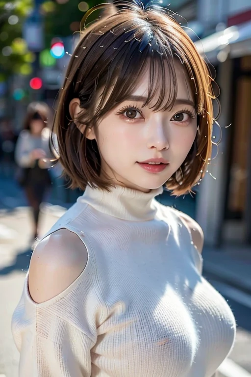 (Colossal tits、Turtleneck knitwear、Shoulder bag)、(top-quality,​masterpiece:1.3,超A high resolution,),(ultra-detailliert,Caustics),(Photorealsitic:1.4,RAW shooting,)Ultra-realistic capture,A highly detailed,high-definition16Kfor human skin、 Skin texture is natural、、The skin looks healthy with an even tone、 Use natural light and color,One Woman,japanes,,kawaii,A dark-haired,Middle hair,(depth of fields、chromatic abberation、、Wide range of lighting、Natural Shading、)、(Hair swaying in the wind:1.2)、Streets of Tokyo
