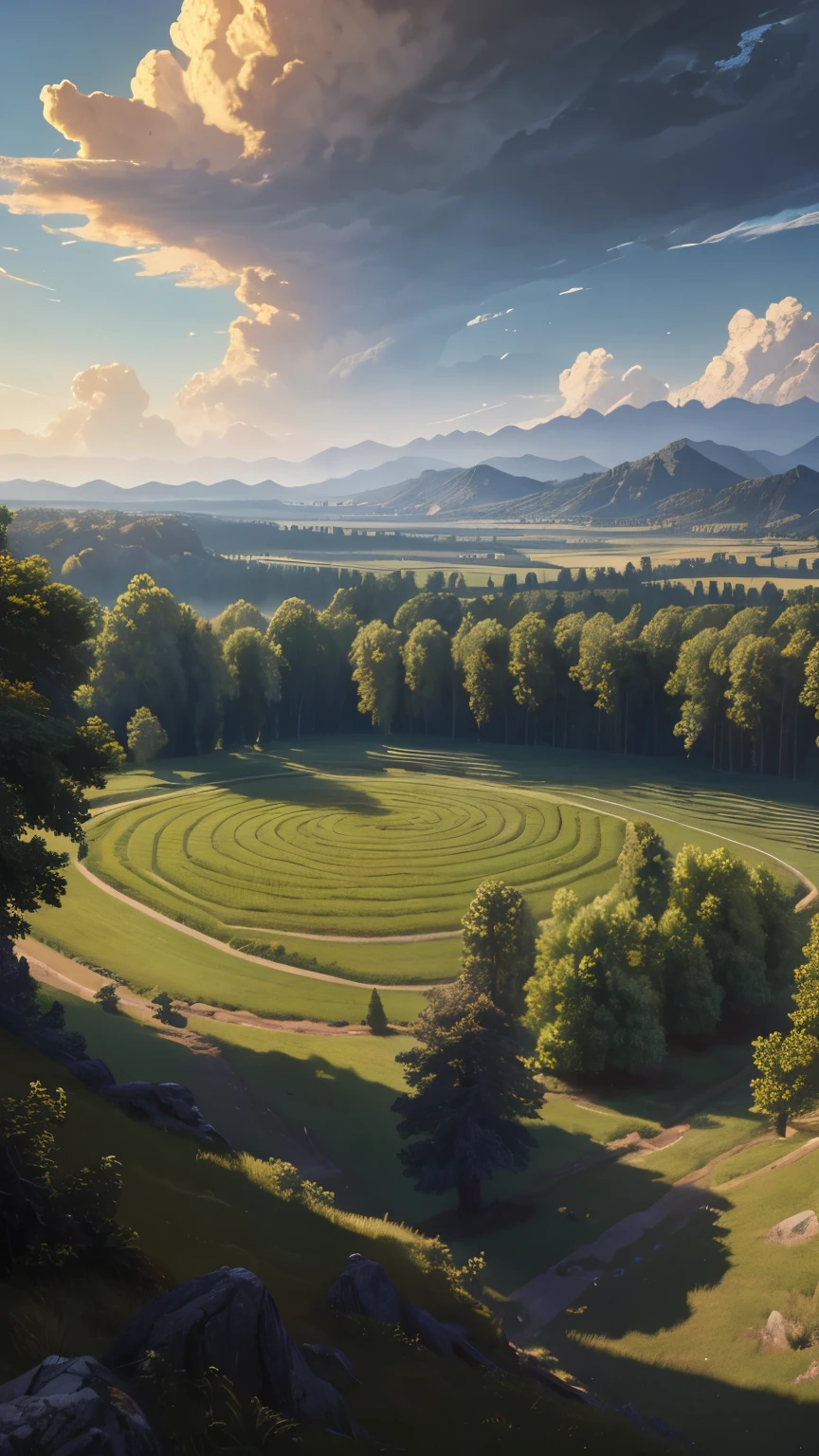 16k, massive details, ((complex details))) immense sky,field of many trees intertwined in the trunks,amazing sky,Level 15,rocky surface, (photorealistic), art (((Claude Lorrain))), J.R. Tolkien Type [sharp focus], (HDR), (8k), (gigapixel), (masterpiece)