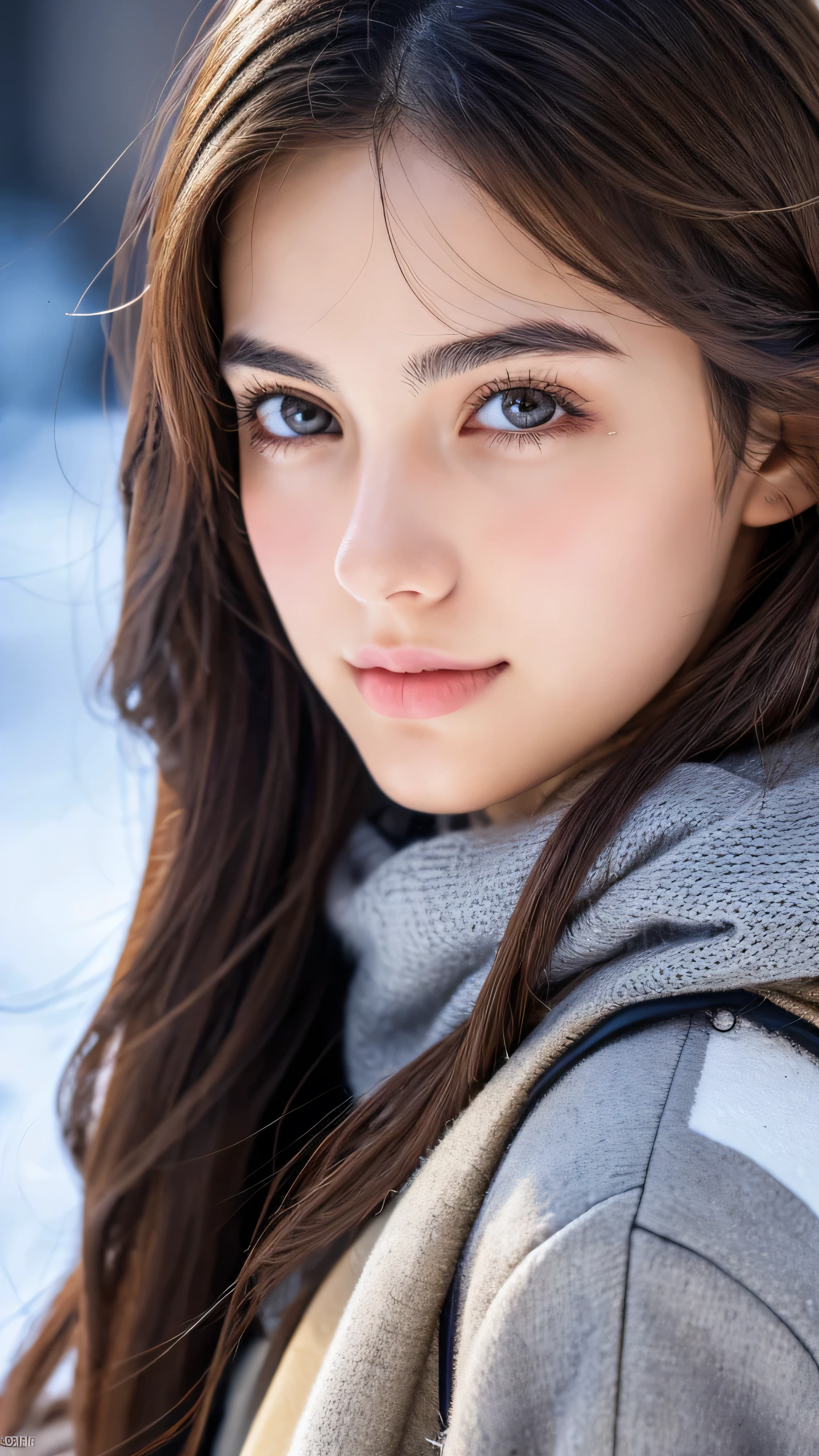 cute italian college student, Winter Fashion, Photorealistic, Detailed skin, Detailed face, Detailed lips, Fine eyebrows, The pupils shine, Depth of written boundary, Accurate, Super detailed, 最high quality, High resolution, Anatomically correct, Textured skin, Attention to detail, high quality