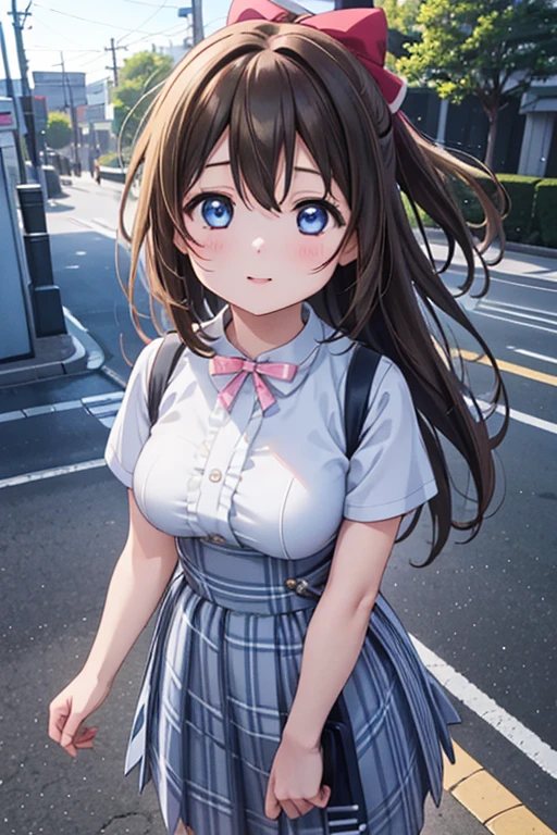 (Highest quality、Masterpiece ∶1.2)、One Girl、alone、アニメ、アニメScreencap、Ray Tracing、Global Illumination、ultra hi resolution picture、Bright colors、Depth of written boundary、Outdoor、whole body、cute、Osaka Prefecture、Big Breasts