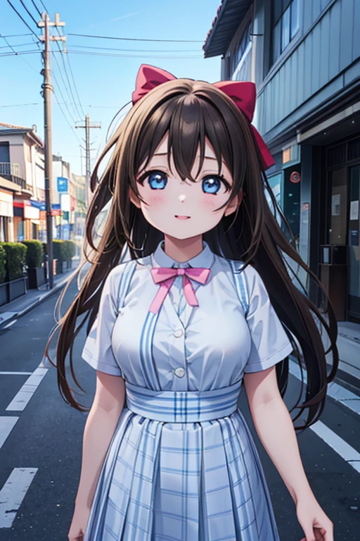 (Highest quality、Masterpiece ∶1.2)、One Girl、alone、アニメ、アニメScreencap、Ray Tracing、Global Illumination、ultra hi resolution picture、Bright colors、Depth of written boundary、Outdoor、whole body、cute、Osaka Prefecture、Big Breasts