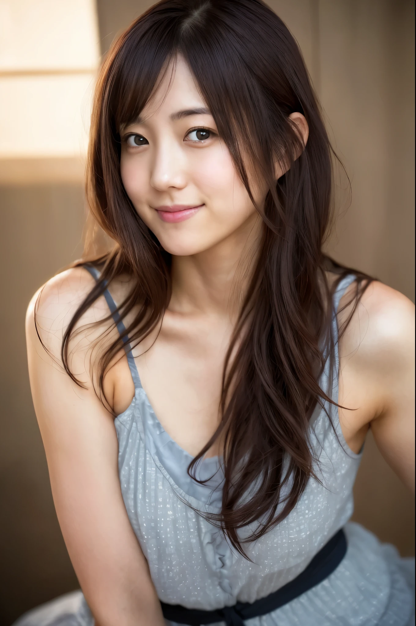 (((One girl,alone))),(Highly realistic photos, High resolution, Detailed face, Beautiful Eyes) Japanese women, 30 years old, Cute Face, Nice body, Medium chest, ,Hairstyle, Take a photo book,Healthy Body,Thighs、turn over、Depth of written boundary,panties、Narrow eyes,Light Smile、Deadpool Cosplay、Backlight