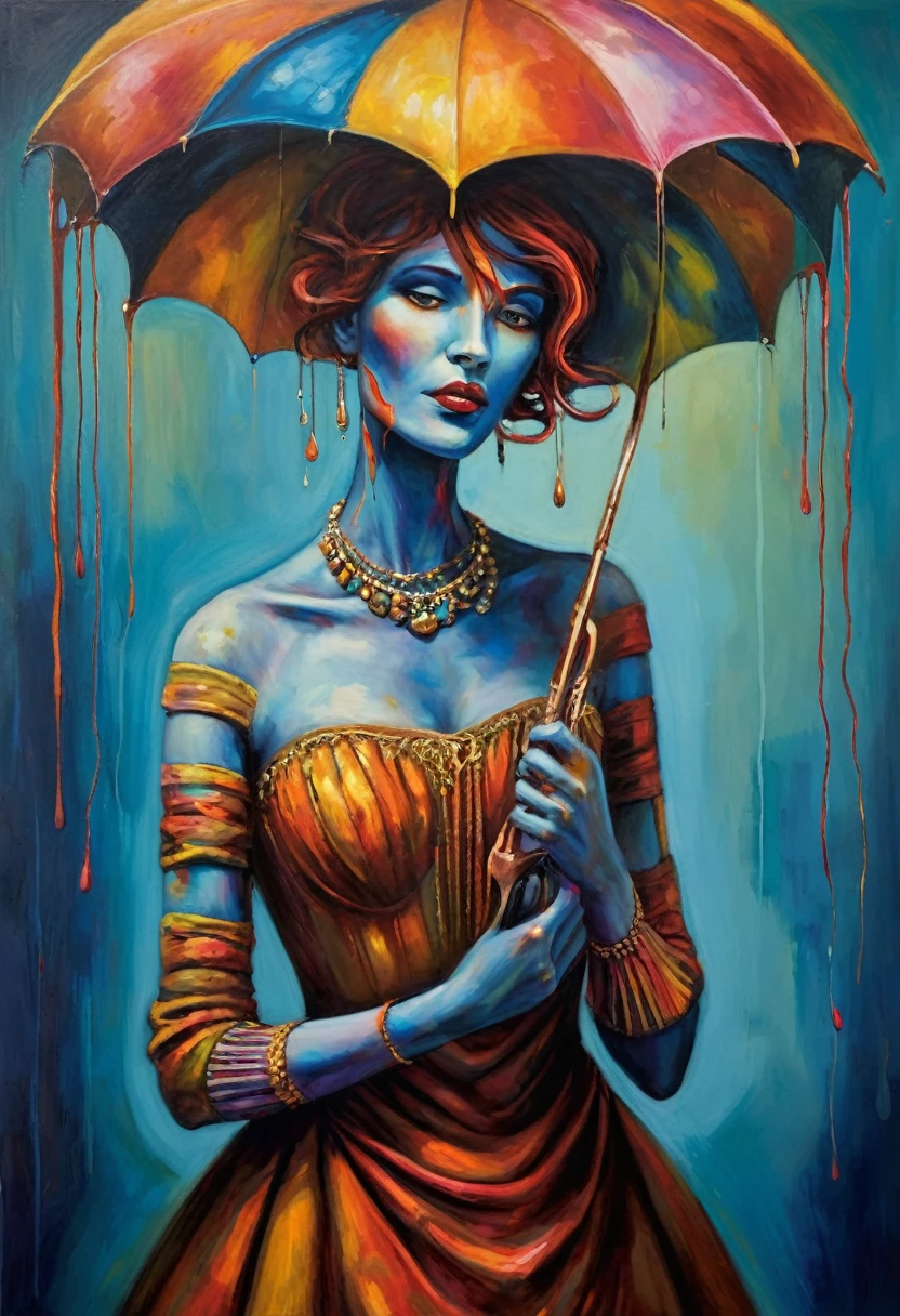 (Artistic Masterpiece of Romantic Life) ( (Themed Art of Life) ( (Conceptual Art) (NFT Exclusive) (Fauvism Work) ()”) Where visual poetry transcends traditional boundaries and embraces the dynamic interplay between creativity and technology Takes),dripping paint,darkart,style, in the style of esao andrews