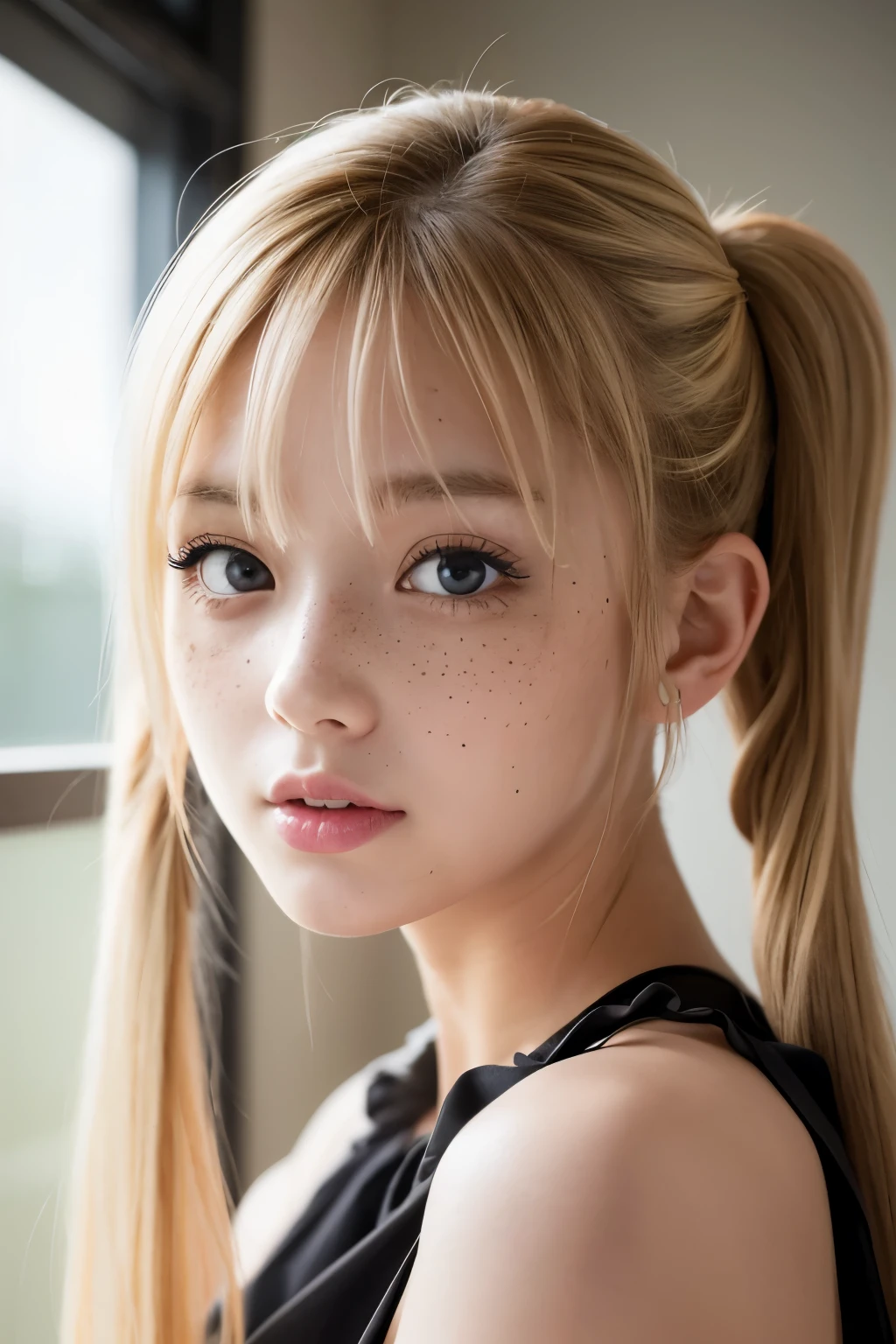 score_9,score_8_upper,score_7_upper,score_6_upper,score_5_upper,score_4_upper,
One girl, pretty girl, bionde, With twin tails, 片方の目のupperの髪, Cute Nose. Biting your lip, Fascinating, Pink Lips, freckles,ベッドのupper、I'm being pushed down