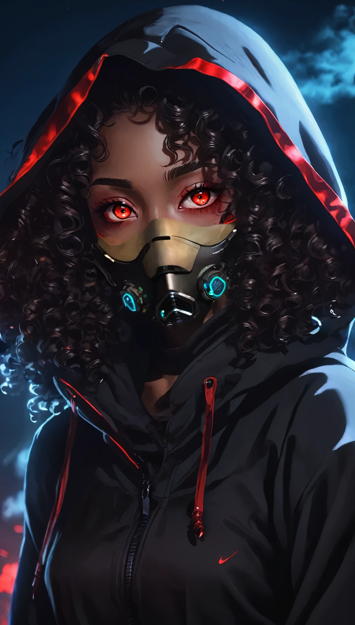 Black cyberpunk mask