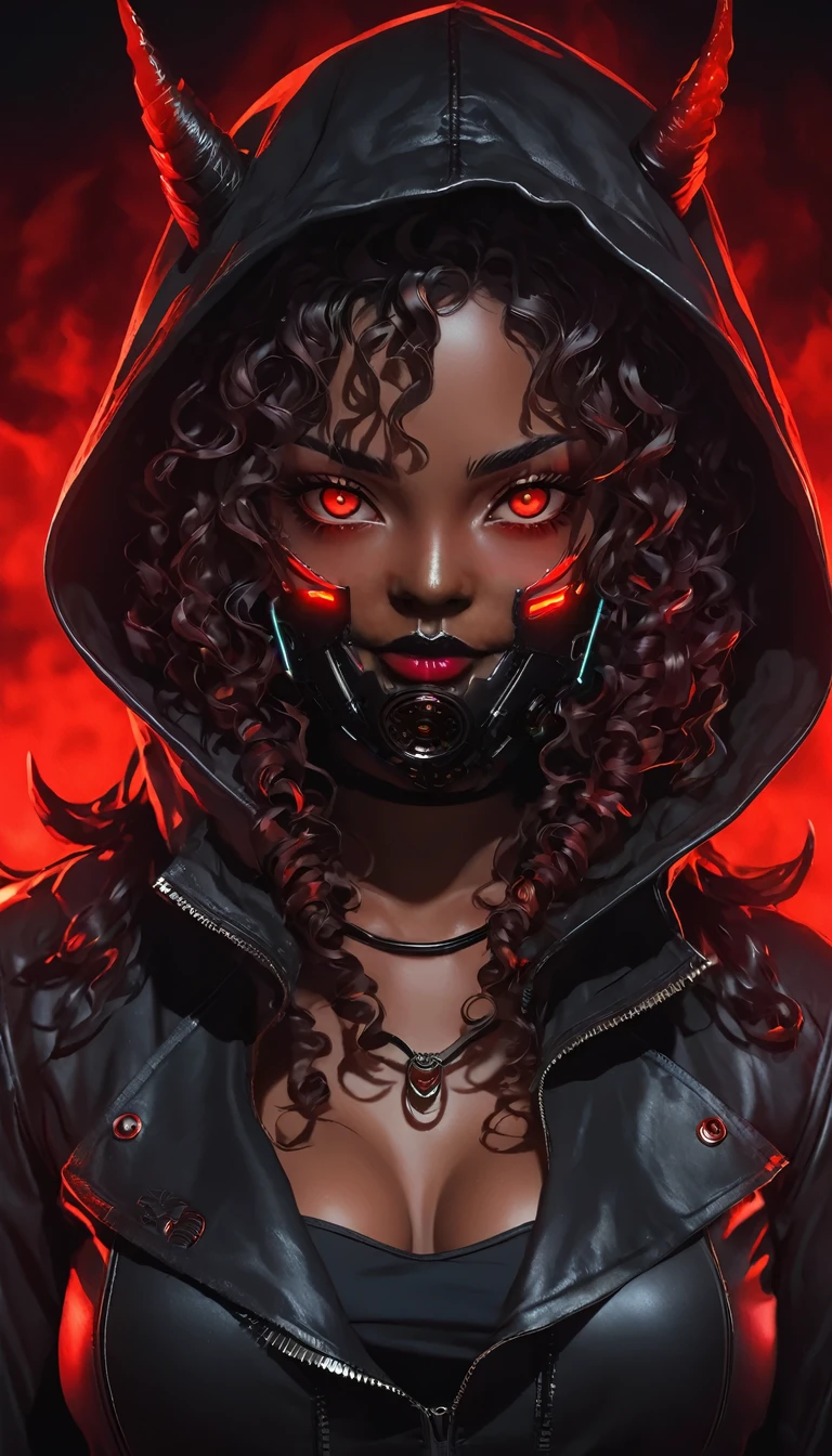 Black cyberpunk mask