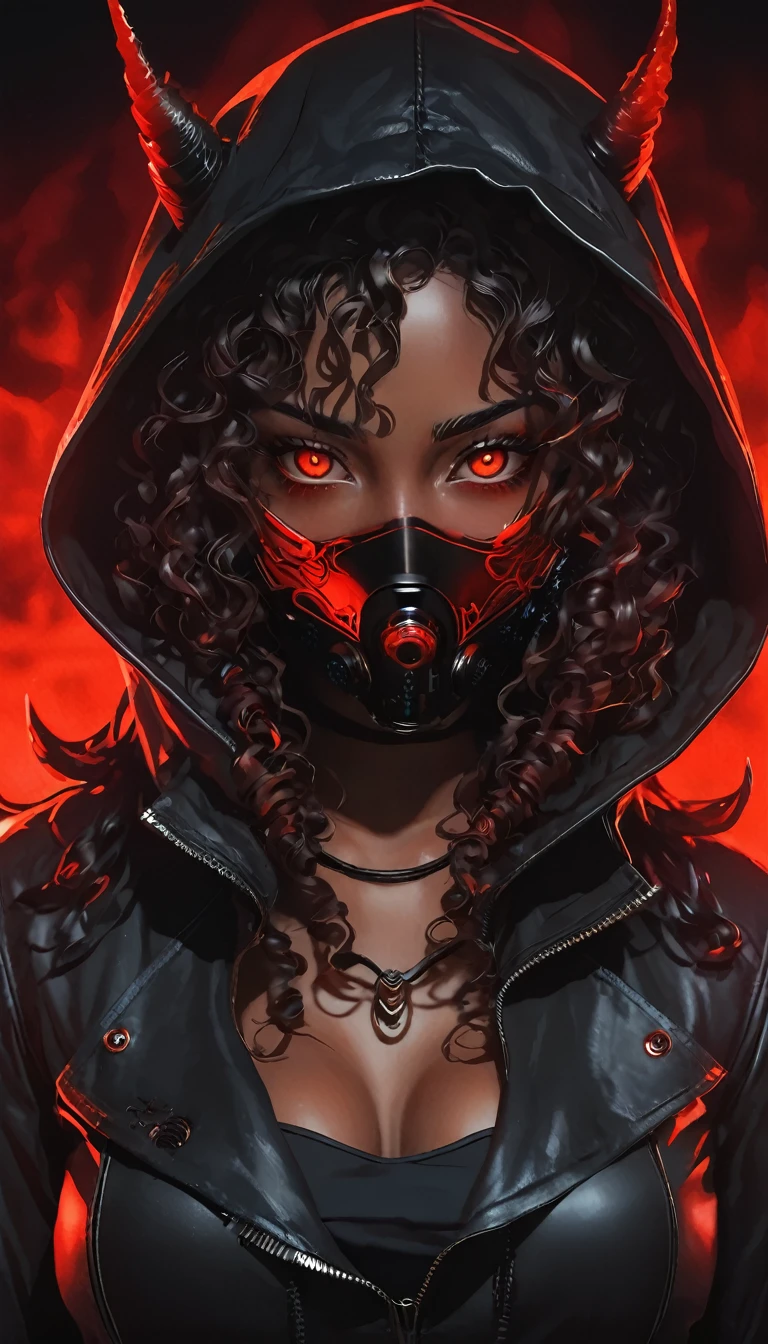 Black cyberpunk mask