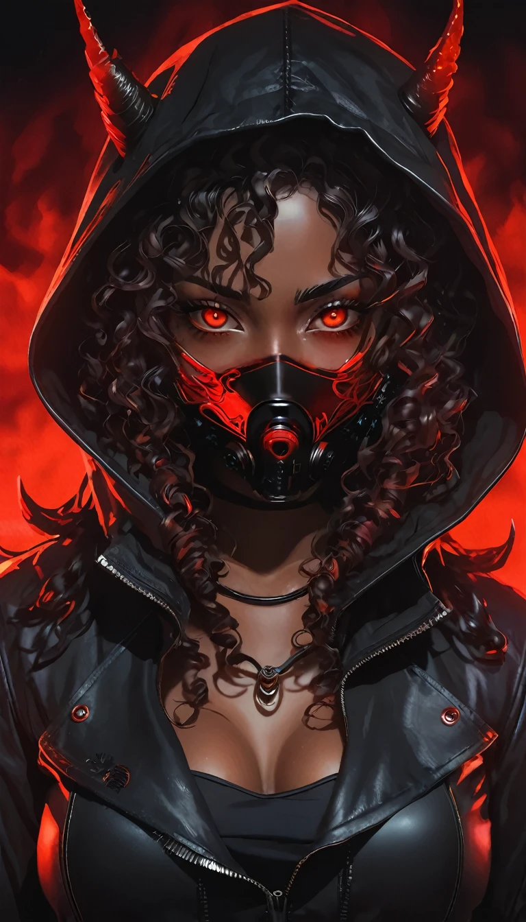 Black cyberpunk mask