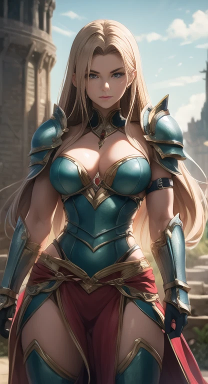 masterpiece, best quality, defined fitness, mythical, pretty girl, armor,