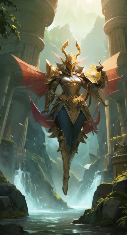 masterpiece, best quality, mythical, Hylia, Knight, armor,