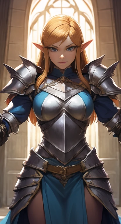 masterpiece, best quality, mythical, Hylia, Knight, armor,