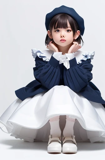 Detailed face, Cute Face, Uekura, One Girl, Blonde, White Background, have, dress, Blue footwear, wing, Simple Background, sign, flower, Manicure, Wide sleeves, Long sleeve, blush, animal, white flower, alone, whole body, bird, Show Viewer, High heels, Put your hand on your cheek, Put your hands on your face, Frills, bow, bangs, ribbon, Bell, Blue hat, +_+, shoes, short hair, Grey Eyes, shoes, Blue Claws, feathered wing, blue bow
