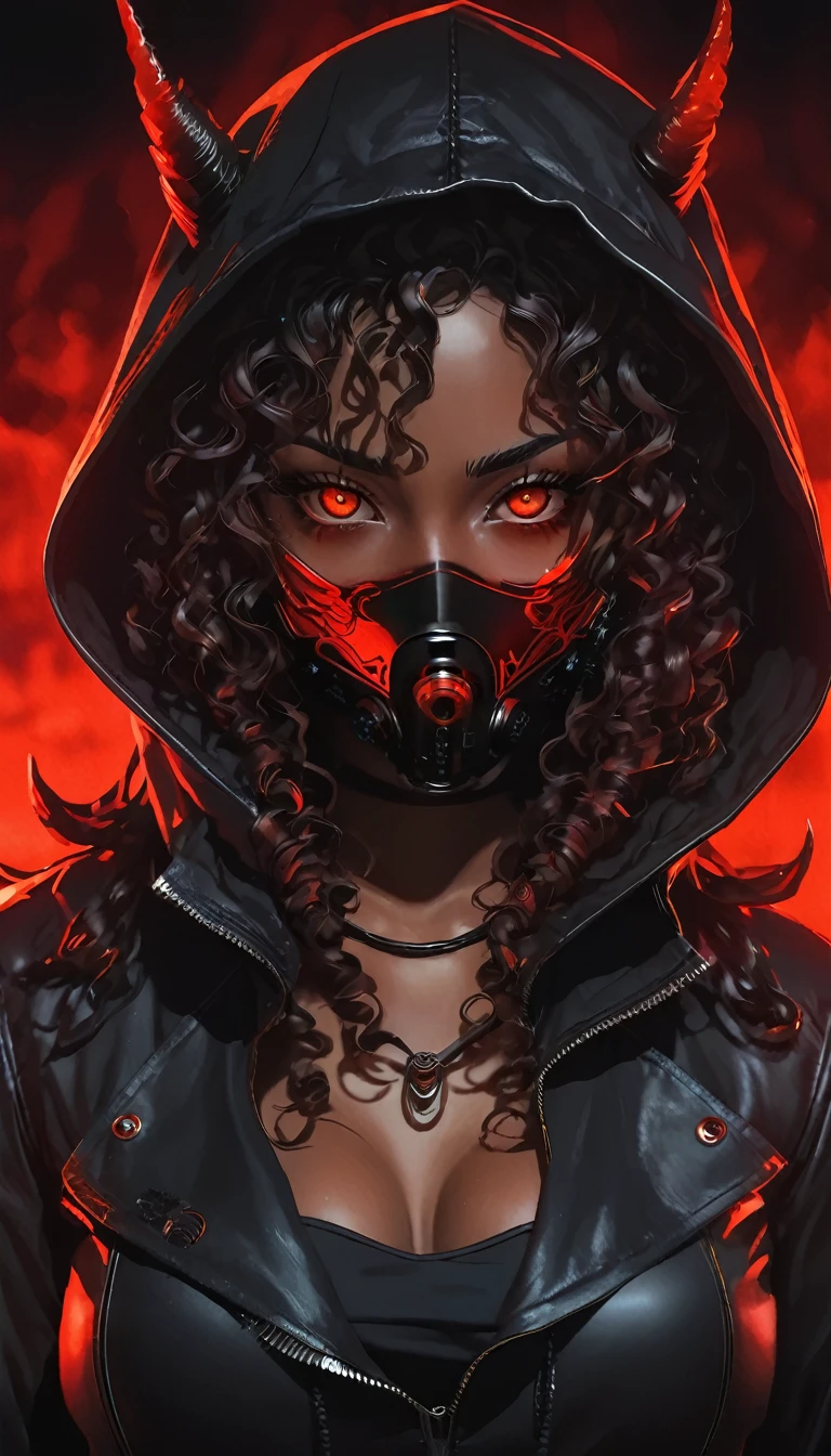 Black cyberpunk mask