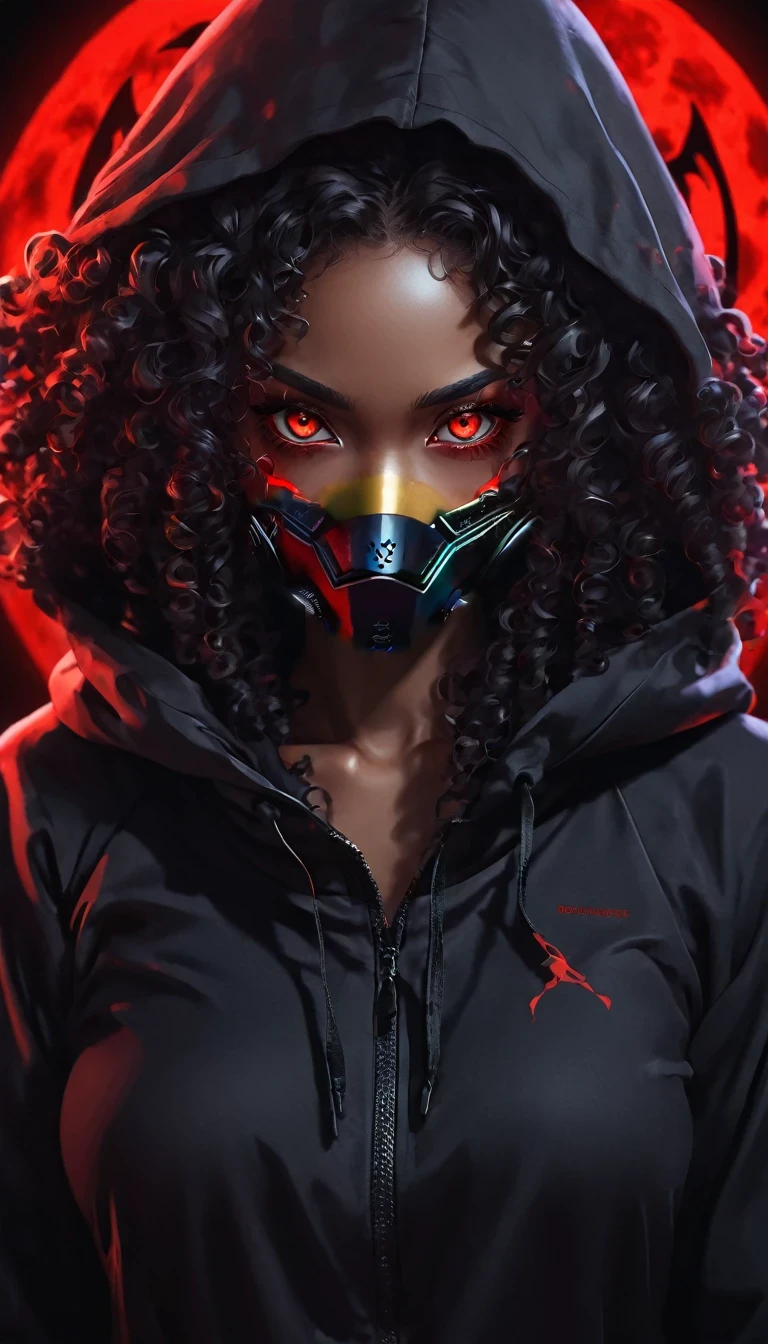 Black cyberpunk mask 