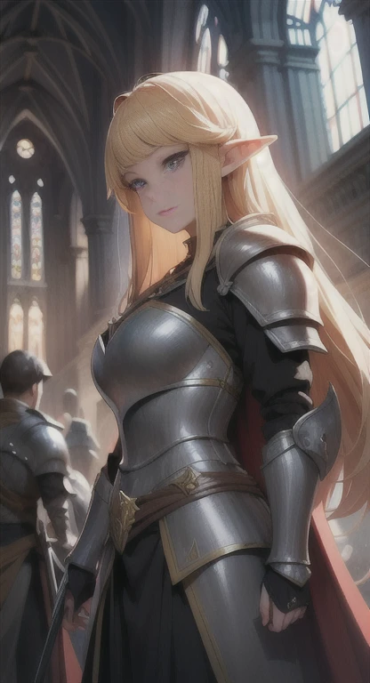masterpiece, best quality, mythical, holy princess, Hylia, Knight, armor,