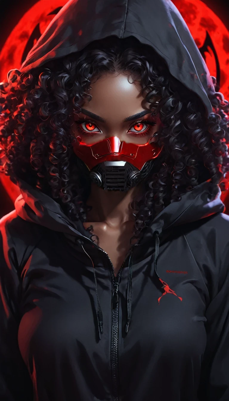 Black cyberpunk mask 