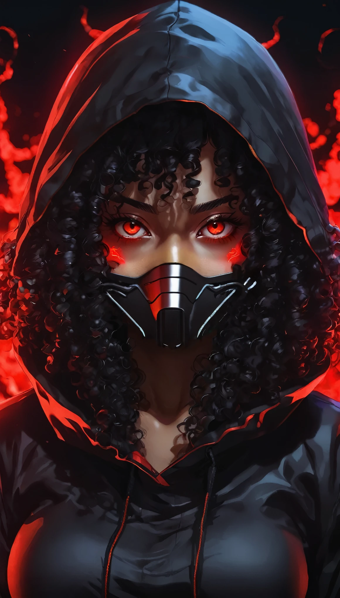 Black cyberpunk mask