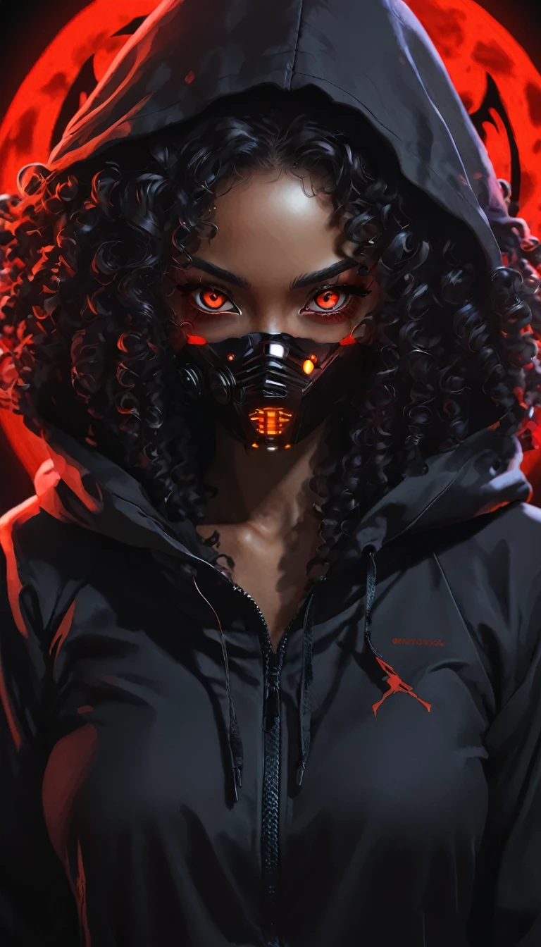 Black cyberpunk mask