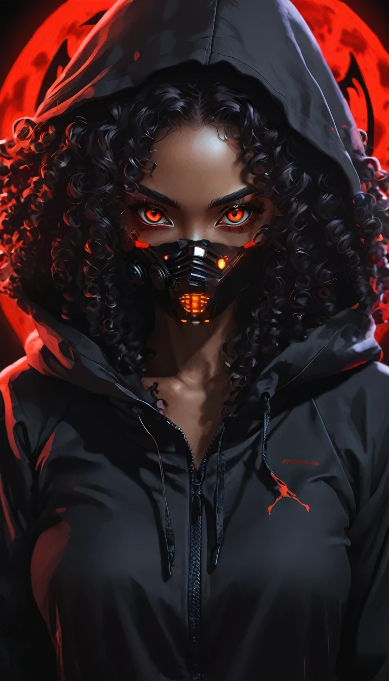 Black cyberpunk mask