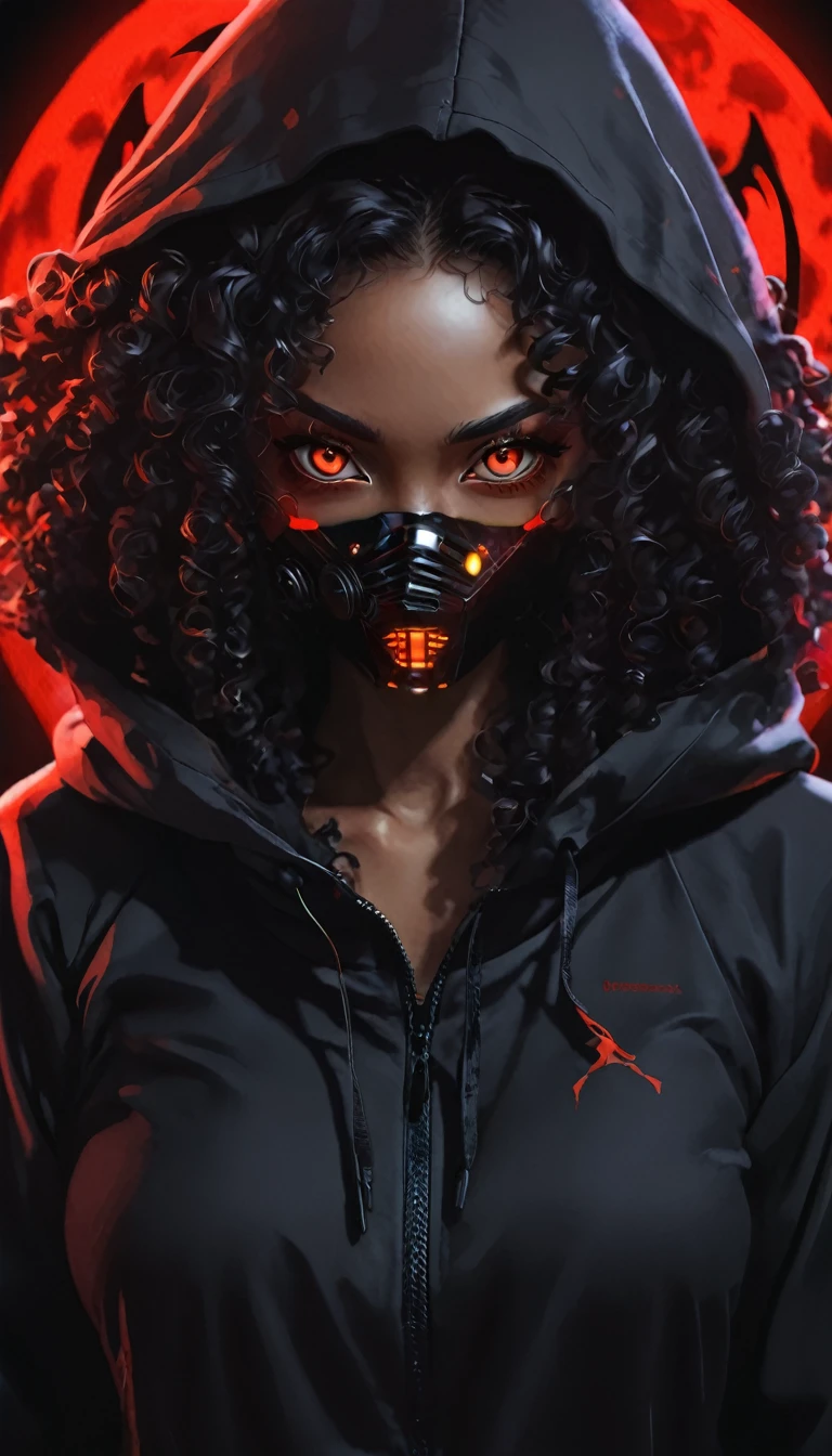 Black cyberpunk mask 