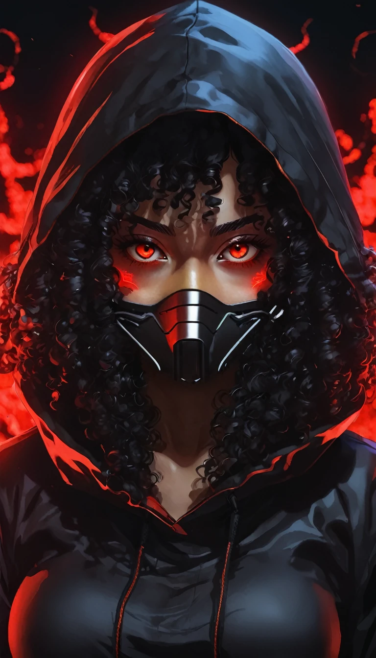 Black cyberpunk mask