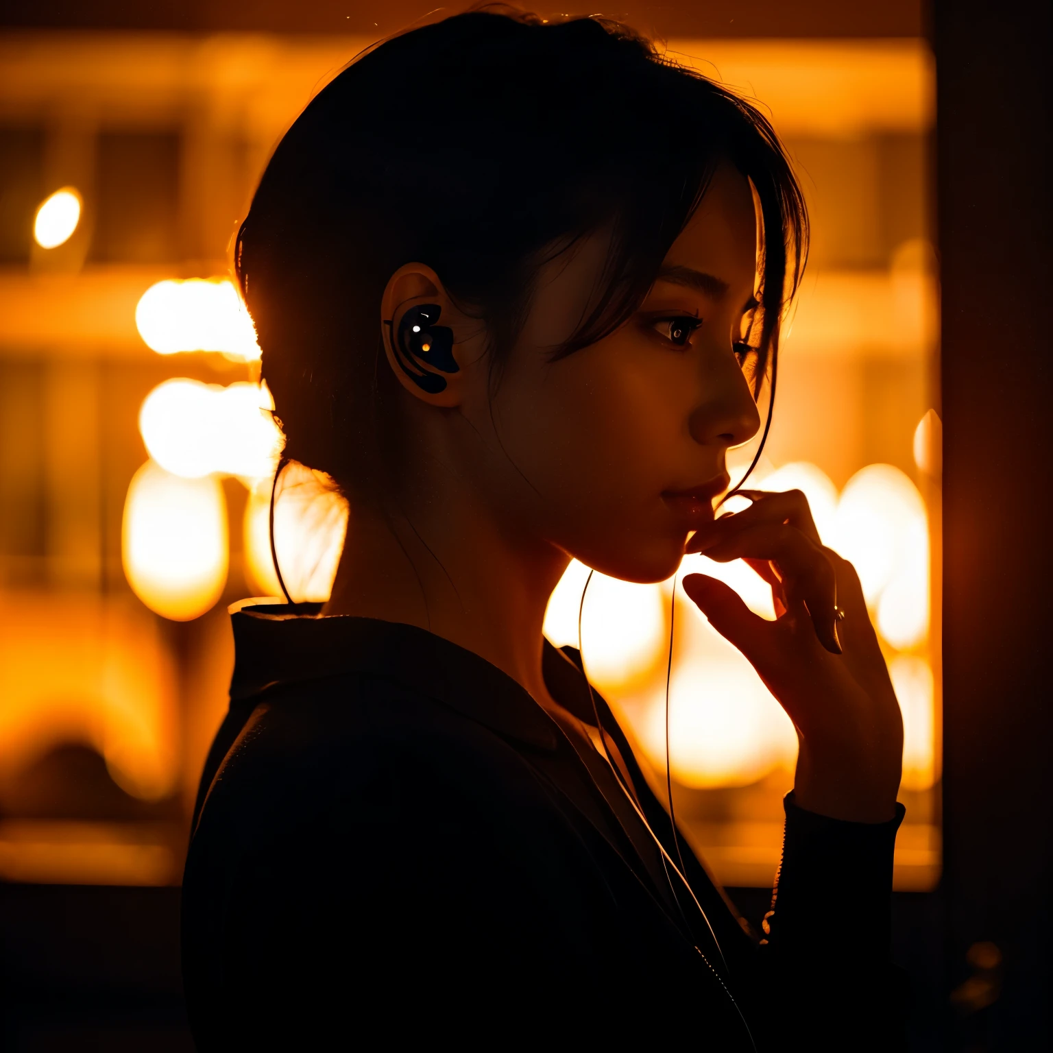 silhouettes 、8K、headphones
