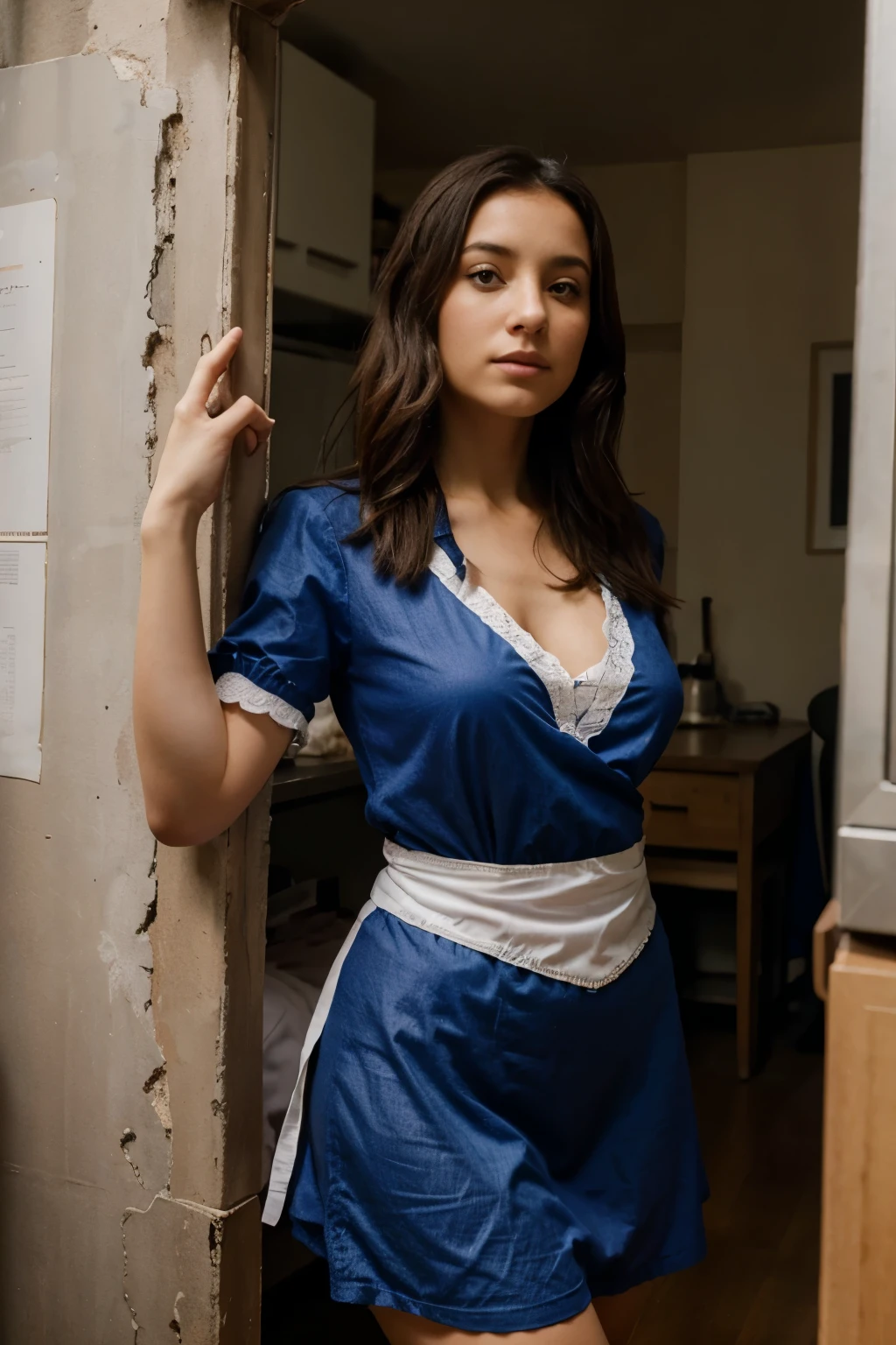 Un femme métisse en sous vêtements