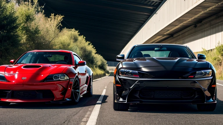(perfect quality:8.2 best quality) fast and furious toyota supra a80 vs dodge charger r/t 70