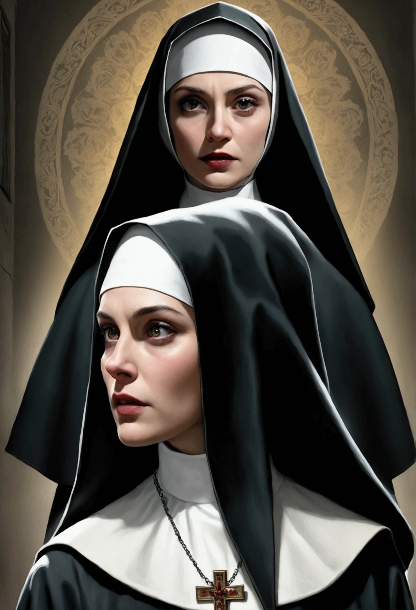 Capa de filme de romance Dark (The nun and the mobster) romance Dark, forbiden love "The nun and the Mafioso"