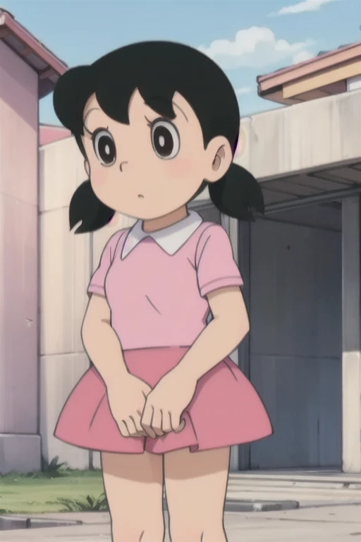 drsizukachan1, mini pink skirt,standing_split,white panty showing , FOCUS HENTAI GIRL.