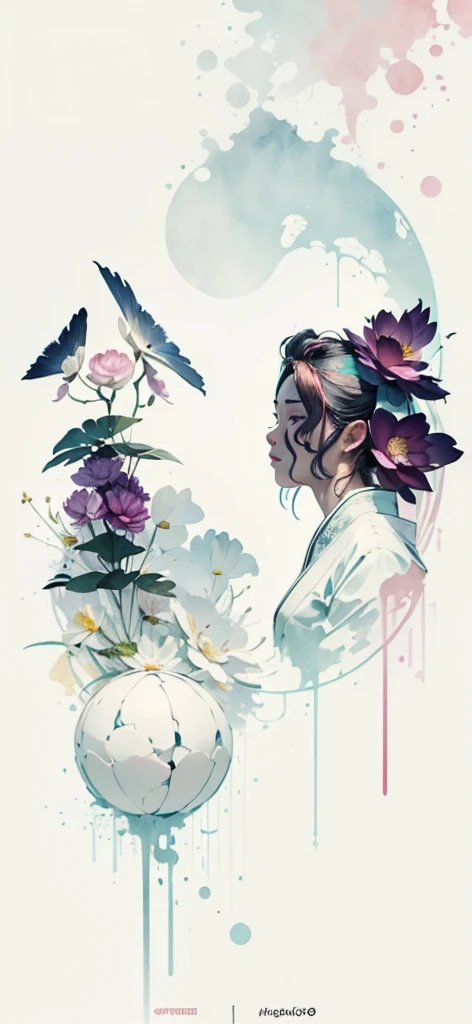 (Art by Numbers,Inks and washes:1.2),Nobody, Mountain々, wood, Rivers,Flowers,Lotus flower,Purple Flower,沢Mountainの花(Oriental elements, Chinese colors, Senior Color Matching), (3D sculpture,Rendering with Octane,Volumetric Light,Natural soft light,), (Very delicate:1.2, Losing focus:1.2, Very colorful, Cinema Lighting, Chiaroscuro,Ray Tracing), masterpiece, Super rich,Very detailed,8k, Zurrison_style_wonderful_wall