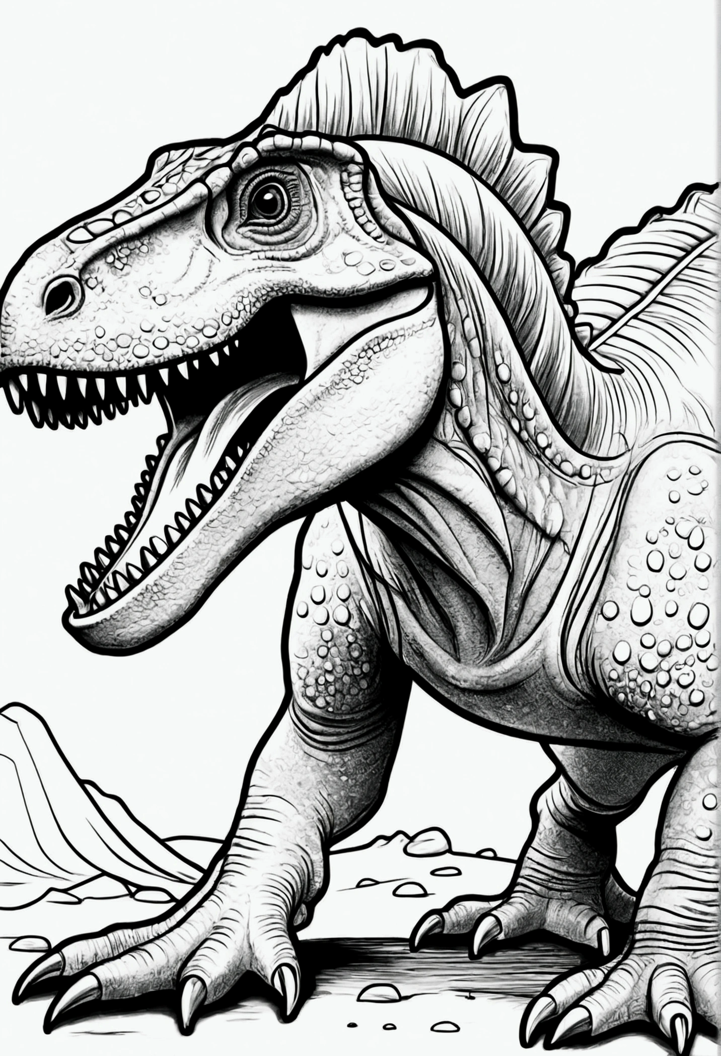Dinosaur coloring pages for children aged 2 to 14