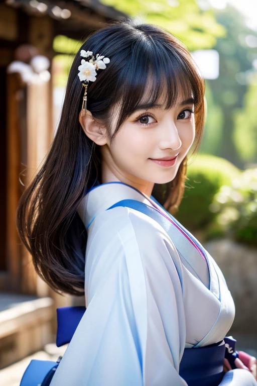 (8k、Raw photography、top-quality、​masterpiece:1.2)、Ultra-detail、超A high resolution、(realisitic、photoRealstic:1.37)、portlate、High-detail RAW color photos、professional photograpy、extremely delicate and beautiful、A highly detailed、 8k Wallpaperagnifica、finely detail、huge filesize、Official art、Highly detailed CG Unity 8k wallpapers、highly detailed beautiful girl、extra detailed face、extremely detailed eye、highlydetailed skin、extremely detailed fingers、highly detailed nose、highly detail mouth、perfect anatomia、highly detailed back ground、Highly detailed attire、1 girl、(18year old:1.2)、10 generations、Cute  s、famous Japan idol、cute little、(small tits:1.2)、Realistic body、、fair white skin、shinny skin、slenderbody、well-styled、A darK-haired、Hair collection、(Pattsun bangs:1.2)、A smile、kawaii、young、kawaii faces、Lifelike face、Beautiful eyes、Sauce order、(kimono:1.4)、Dense embroidery、耳Nipple Ring、(hair adornments:1.2)、eye、cowboy  shot、frontage、standing athletic pose、contrapo、outside of house、(natta:1.4)、bathrobe、kyoto、Dynamic lighting、Valley、
