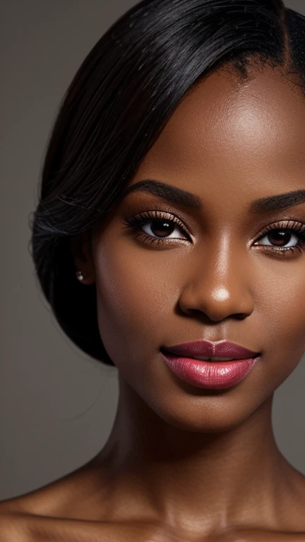 ,,,,,A beautiful beautiful black woman, beautiful silhouette, cute + gentle lips+Businessman Tresse) are in a company . very realistic Ivorian communications manager,,,,,,,,,,,, sorriso perfeito cute dentes brancos,,,,,,,,, ultra realisitic, concept drawing, chic, highy detailed, complicated, keen focus, Depth of field, F/1. 8, 85mm, medium shot, medium shot, (((professional color grading))), Spilled, soft, diffuse light, (volumetric Fog), Trends on Instagram, HD 4k, 8k
,, ,,,,,,Ultra-realistic close-up of female lips, perfectly hydrated and smooth, wearing vibrant red lipstick. The texture of the lips is detailed, showing every curve and contour, with soft lighting that enhances the color and shine of the lipstick. The image is Full HD, capturing the essence of sensual, manicured lips, with a neutral background that further enhances the intensity of the color."