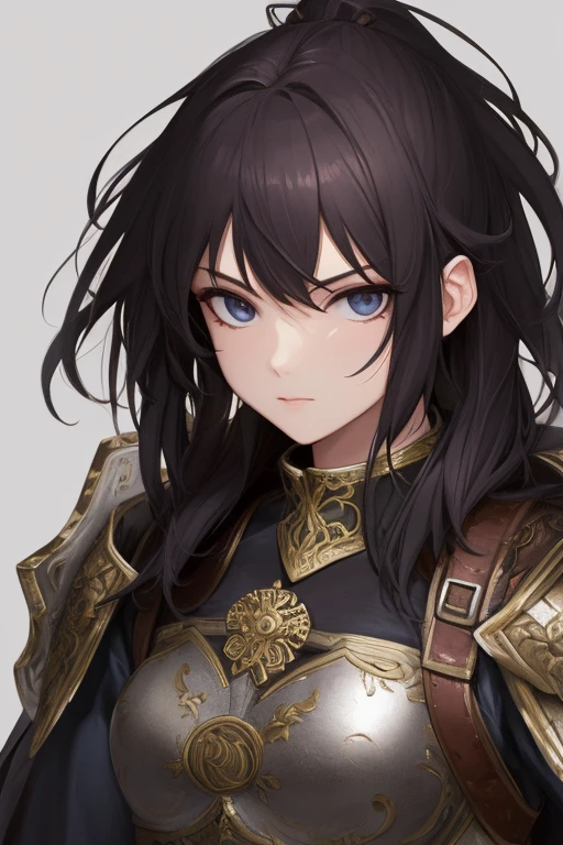 Warrior with armor and sword, fine-detailed, detailedeyes, face detailed.