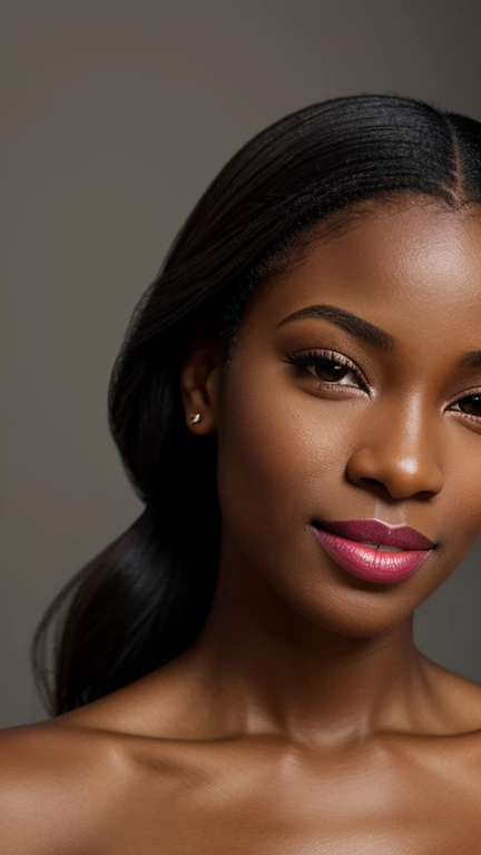 ,,,,,A beautiful beautiful black woman, beautiful silhouette, cute + gentle lips+Businessman Tresse) are in a company . very realistic Ivorian communications manager,,,,,,,,,,,, sorriso perfeito cute dentes brancos,,,,,,,,, ultra realisitic, concept drawing, chic, highy detailed, complicated, keen focus, Depth of field, F/1. 8, 85mm, medium shot, medium shot, (((professional color grading))), Spilled, soft, diffuse light, (volumetric Fog), Trends on Instagram, HD 4k, 8k ,, ,,,,,, ultra-realistic female lips, perfectly hydrated and smooth, wearing vibrant red lipstick. The texture of the lips is detailed, showing every curve and contour, with soft lighting that enhances the color and shine of the lipstick. The image is Full HD, capturing the essence of sensual, manicured lips, with a neutral background that further enhances the intensity of the color."
