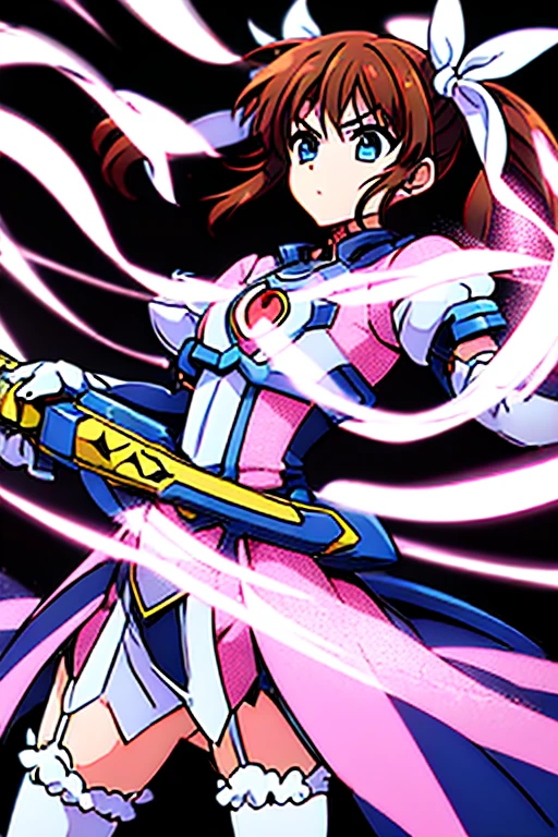 (((Hero Costume)))、Demon Sword、garter belt、White ribbon
