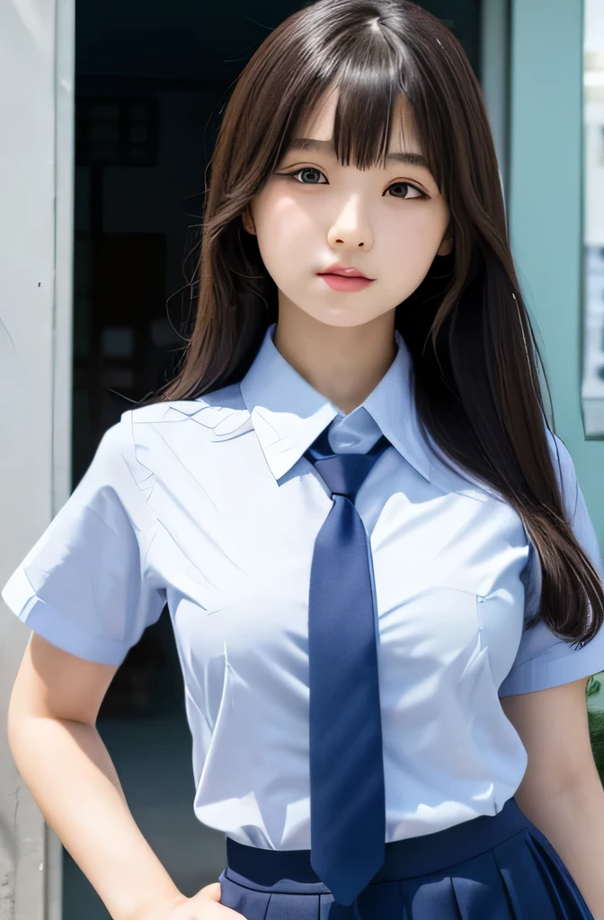 (((32k,high detal,high-detail、masterpiece,Attention to detail,full body Esbian,独奏))),Raw photo & realistic atmosphere,beautiful dark blue eyes,Detailed mouth,Glossy lips,Detailed eyebrows,Eyes drawn in detail with soft white skin that shines in every detail、azure eyes,Very beautiful eyes,Detailed lips、Very beautiful face,Very well-formed face、Lifelike face,shiny beautiful lips, Realistic Young Gravure Idol, very beautiful school girl, , Young gravure idols, Young Gravure Idol, Beautiful and very cute mature16 year old schoolgirl,the whole body is wet,dripped out,with a flushed face,Incredibly beautiful, Sexy and classy16-year-old girl,semi-long brown shiny hair,Hair is wet,Fine water droplets shining on hair,(Looking at the camera:1.4),(darkness,Very dark,Use a flashlight、Illuminate subjects in a pitch-black classroom with no light:1.7),(A sexy,Healthy toned body,HDT Vision Japan HDT Vision Black HDT Vision Black HDTV Black HDTV HDTV Black HDTV HDTV Black HDTV Uniform,well-shaped breasts that are slightly larger,,,Mature body, I'm anxious and about to cry,Moist eyes,cold smile,glareing,The glaring face is also beautiful,High-resolution arm,,high-definition fingers,:1.5),(The chest of the uniform is sexily open,Wearing black pantyhose、Sit with your feet on,High school girl in elegant black and blue uniform sitting upright、:1.8)