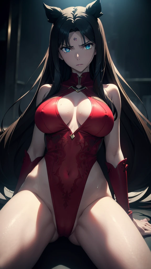 (tohsaka_rin_fatestaynightufotable:1.10), Best Quality, 8k, High resolution, masterpiece:1.2), (ultra detailed), (NSFW is not safe for artwork), (Kaina Tsutsumi) (My hero academia settings), (pose sexual), (realist, photorealist, fotorrealista:1.37), (High DefinitionR, High Definition), (portrait), (vivid colors), (long legs), (clearly elongated face), (broad) (Hermosos detailed eyes), (beautiful detailed lips), (extremely detailed eyes and face), bright eyes Dynamic angle and posture, soaked in sweat, perspiration, undressing (long eyelashes), (sharp focus), (Physically based representation), (unclothed), (big breasts) (open legs), (intense), (expression of intense desire), (Motion blur), (elegant), (slim figure), (anime inspired), (bright lights), (sexual), (contrasting colors), (mysterious atmosphere), (action packed scene), (Unique style), (surprising), (elegant), (evocative), (expressive), (Intriguing atmosphere), (giant breasts:1.2), ((Best Quality)), ((Very detailed)), masterpiece, absurdities, detailed face, beautiful face, (detailed eyes, deep eyes), (1 girl), ((dynamic pose)), erotic lingerie, tattoo