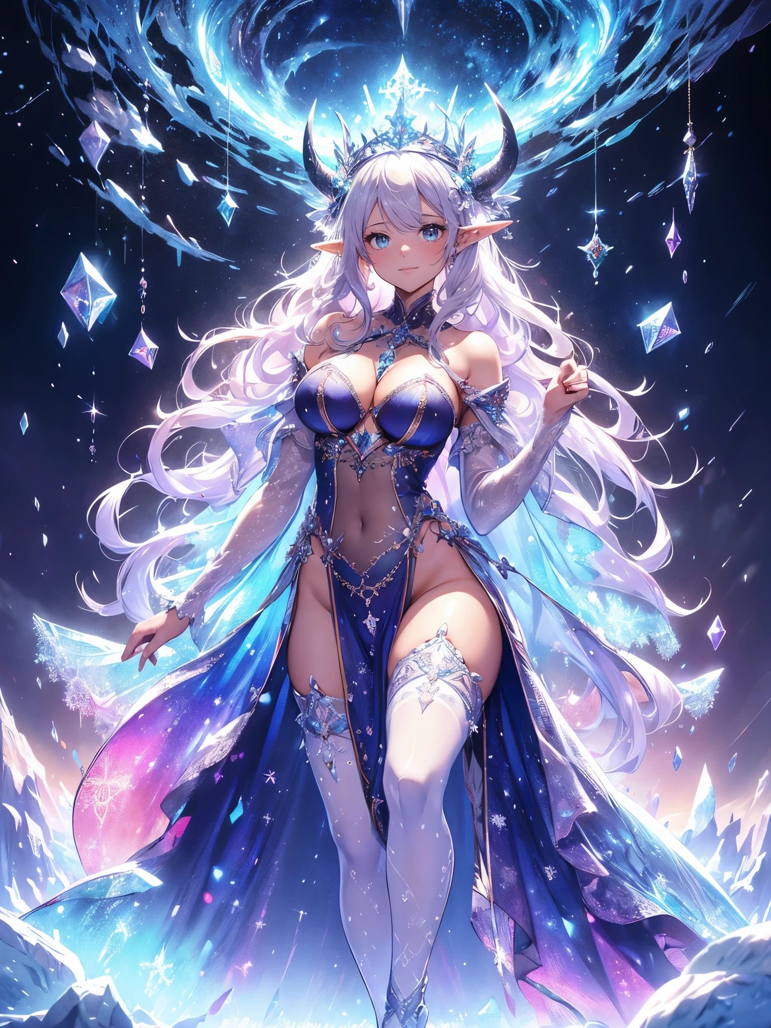 最high quality、最high quality、1 woman elf、グラスにジュース🥤🍹氷入り、Drinking juice through a straw、Succubus、Enhance the sexiness!Stand against a wall(( up shot ))((full body stocking))'((see-through body stocking))、Lots of giant snowflakes、Beautiful eyes、tears、Raise your arms behind your head、Rainbow colored stained glassBeautiful decoration、、Ice tiara、Beautiful galactic light、A world made of ice、最high quality , fractal art.Ice Throne、ice World、比基尼、bea最high quality、最high quality、Enhance the sexiness!Stand against a wall(( up shot ))((full body stocking))'((see-through body stocking))、Lots of giant snowflakes、Beautiful eyes、tears、Raise your arms behind your head、Beautiful decoration、、Ice tiara、Beautiful galactic light、A world made of ice、最high quality , fractal art.Ice Throne、ice World、比基尼、beautiful big ass、 ((Laugh beautifully、))((Glowing ice ))、Beautiful face、Beautifully decorated stockings、Devil's World、Ice crystals、Crystal of snow、Ice wall、ice World、Bigger on the front、 Beautiful shine,High-definition depiction, Realistic, 8k, Unity, Beautiful thighs,,Giant Devil's Wings、Rainbow-colored wings、、 light smile, Beautifully and vividly drawn, , beautiful beautiful透き通る肌、The magic of shining beautiful decoration、Giant horns、 demon king、、Beautiful decorationの角、 , beautiful、 Romanticism,mosquito。 The most beautiful form of chaos, Mr..々 Intertwined flowers, P article,Magical gentle light,smile,,image quality、masterpiece、Beautiful face、Super beautiful elf woman((Big breasted 22 year old office lady、Bust 120,Beautiful long ironed hair、Silver Hair、height: 180cm。Chest 120cm、Esbian、、high quality、、Visual Arts、最high quality、1 woman elf NP: Worst quality ,light、Beautiful radiance,High-definition depiction, Realistic, 8k, Unity, , light smile, Beautifully and vividly drawn, , Beautiful, beautiful, clear skin、 Countless rays of light pouring down, Swirling Light, big background, , Intense light is emitted from the magic circle in front of the girl. Romanticism,Cowboy Shot: 最high quality