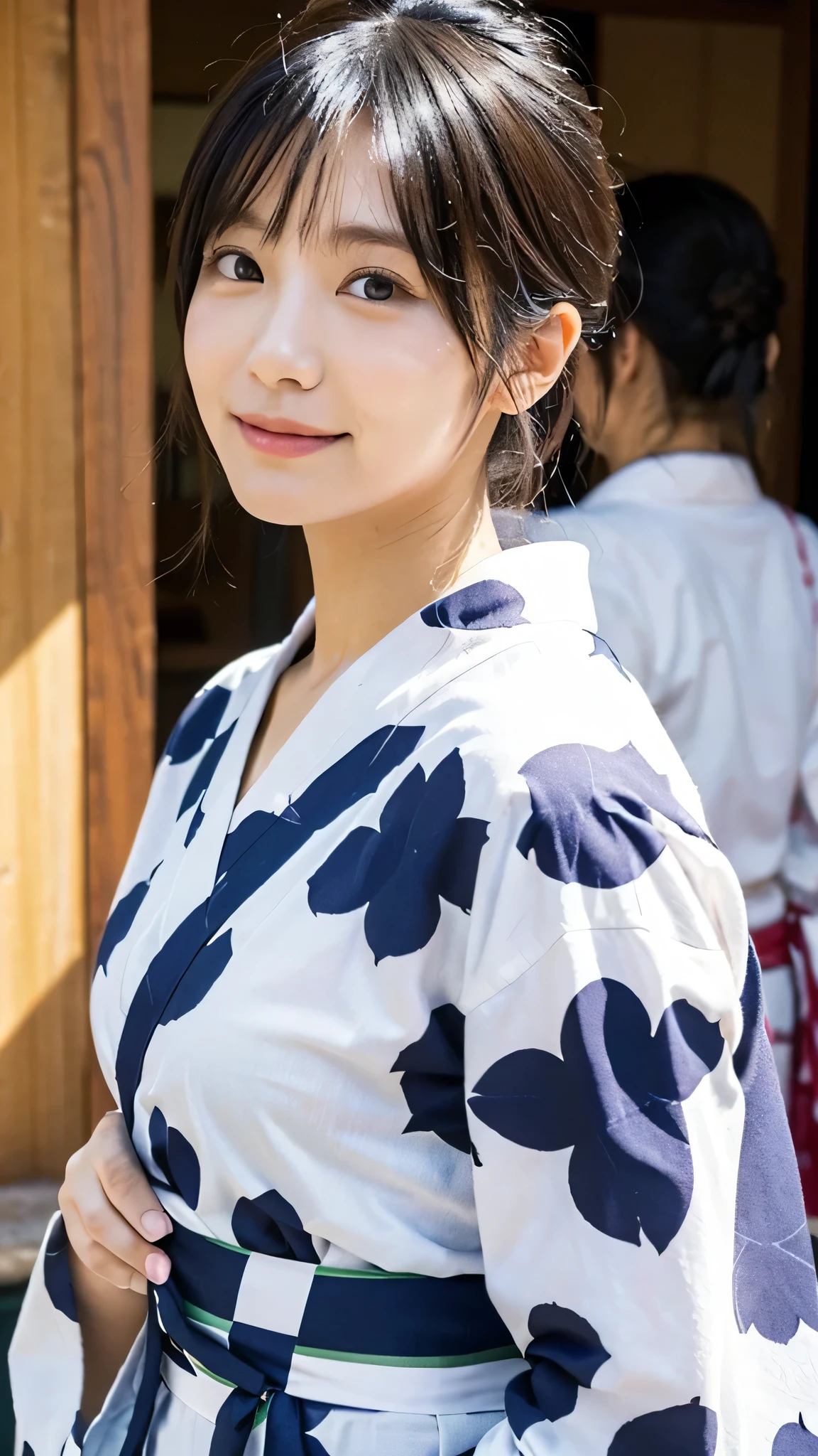 Japanese women、Clothes that do not expose skin、Close-up of face、yukata