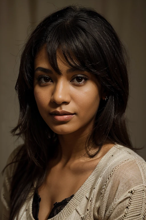 Mixed africain and Indian woman portrait