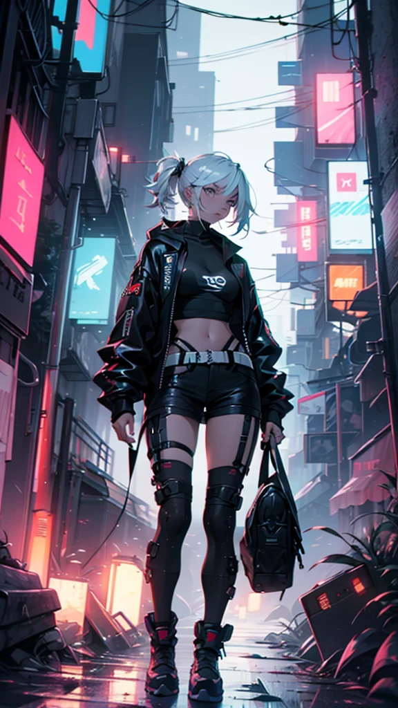 Beautiful cyberpunk girl