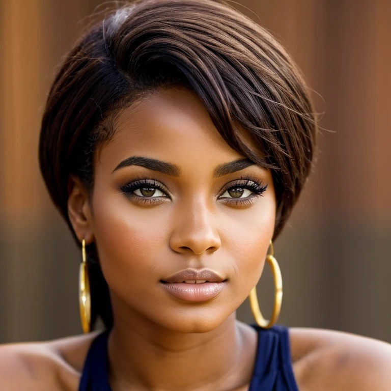 Mixed africain and Italian woman beautiful face