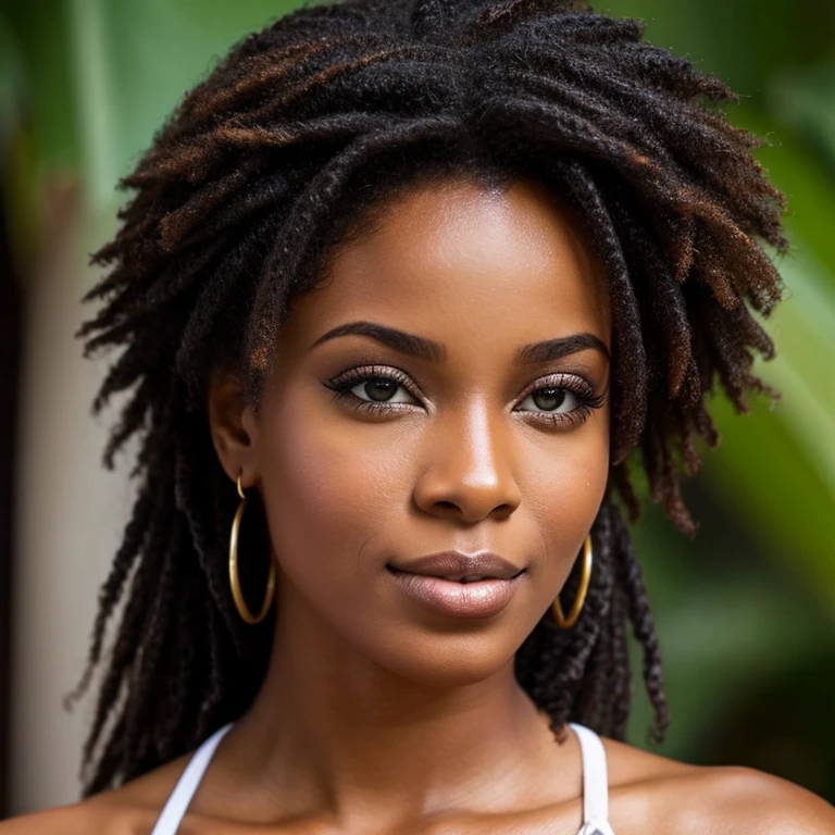 Black Brazilian woman beautiful face