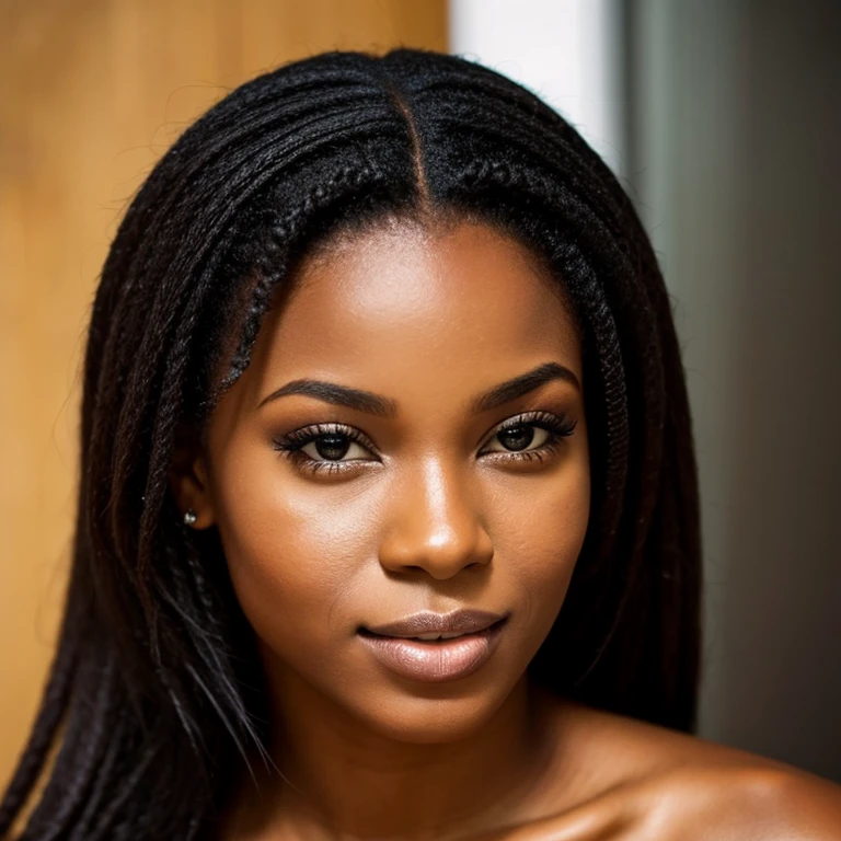 Black Brazilian woman beautiful face