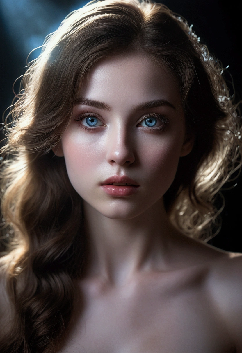 a nude classmate in the rays of the full moon, fantasy style, beautiful detailed eyes, beautiful detailed lips, extremely detailed eyes and face, long eyelashes, flawless skin, porcelain skin, ethereal, mystical, magical, enchanting, atmospheric, dramatic lighting, cinematic, chiaroscuro, dramatic shadows, glowing moonlight, mist, fog, dreamy, surreal, fantastical, whimsical, ornate, highly detailed, intricate, complex, meticulously crafted, 8k, high resolution, photorealistic, hyperrealistic, masterpiece